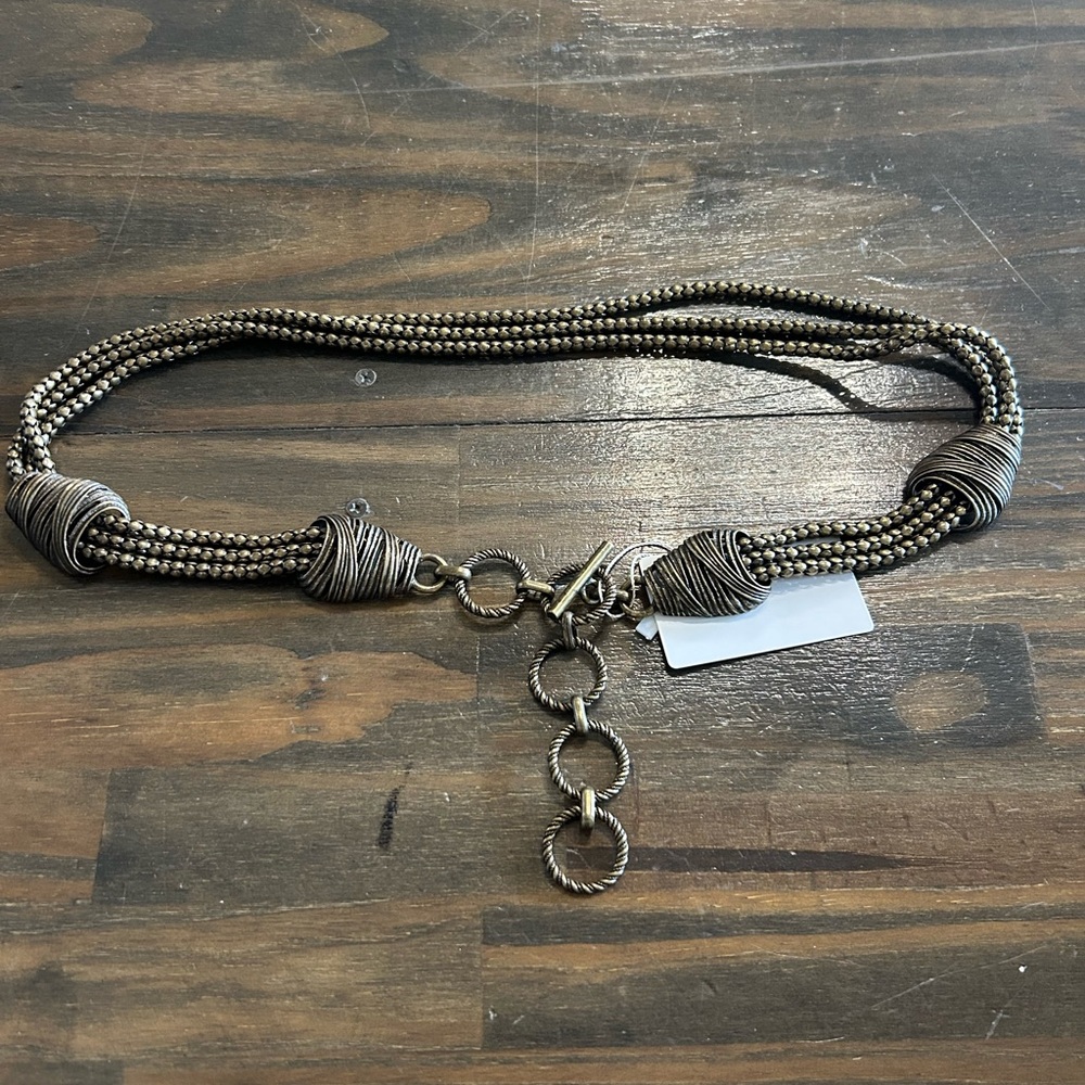Metal Boho Chain Belt with Knot Details 34-40